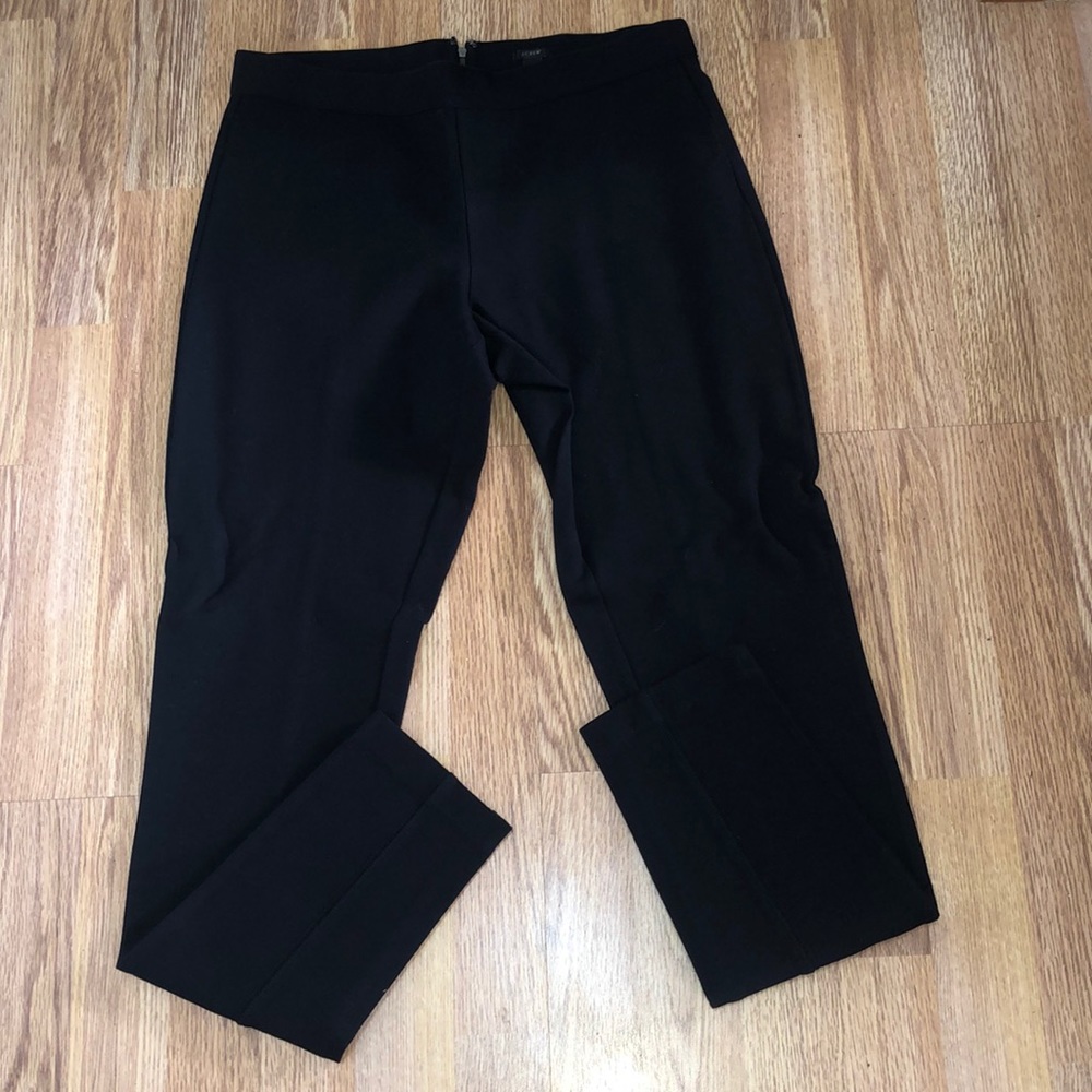 J.Crew black stretch pants w/ back zipper/straight